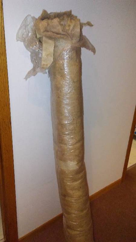 lot 85 image: Hemp Roll, 5 ft wide, length unknown, Great for hanging baskets or ground cover insulating