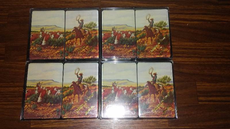 lot 104 image: Dirk Hanson Cards, (4 sets) 8 decks in all, Gathering the Strays