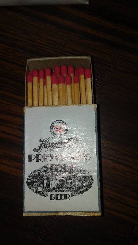 lot 126 image: Hamms Preferred Stock Beer Wooden Matches (2 bricks) Each brick contains 10 boxes of 38 matches, Circa 1960