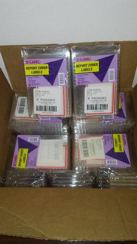 lot 132 image: Labels, 5 x3 Inches (19) 2700 labels in all.  Many Uses from Canning Jars, to moving labels, storage containers, Garden Markers, Garage Organization and more