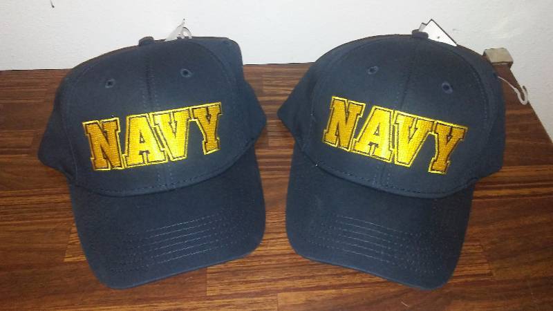 lot 140 image: Navy Hats, New with Tags, Velcro Adjustable (2)