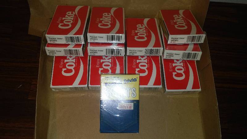 lot 180 image: Coke Pocket Trivia Cards (12) by Hoyle