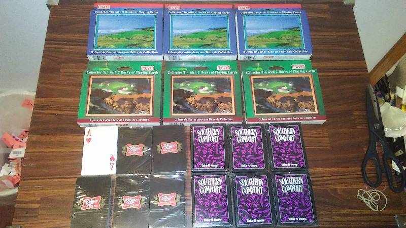 lot 194 image: Playing Cards (24) some in sets, Southern Comfort, Golf, Miller Beer