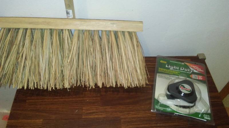 lot 206 image: Mighty 16-inch Street and Barn Broom and Grass Gator Replacement trimmer head