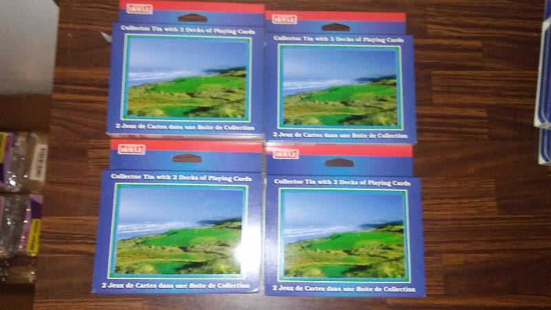 lot 101 image: Hoyle Golf Collector Sets, 2 new decks per tin (4 tins)