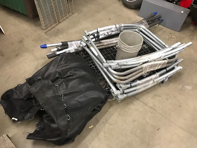 lot 29 image: Full-Sized Trampoline With Net Side...