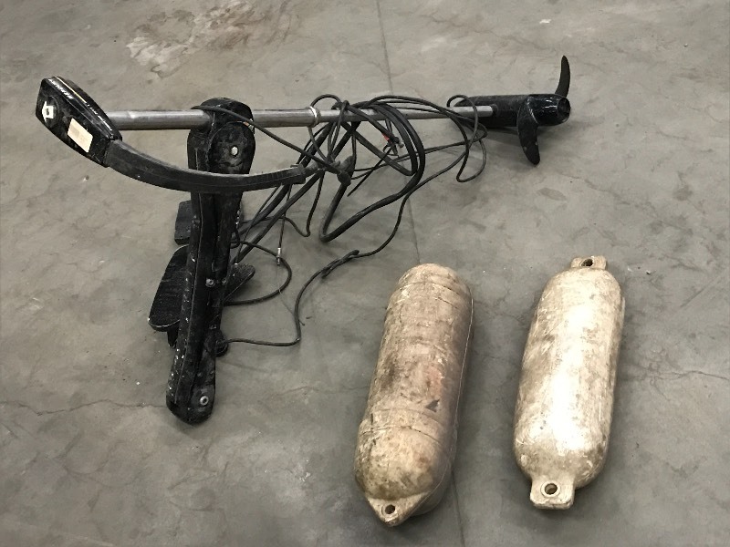 lot 62 image: Lot Of (2) Boat Bumpers & (1) Mercu...