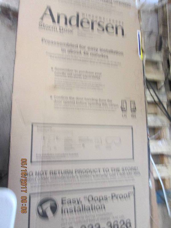 anderson storm door open box right ...