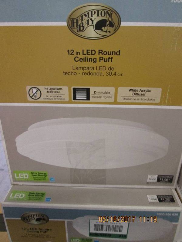 8 hampton bay 12 inch LED round cei...