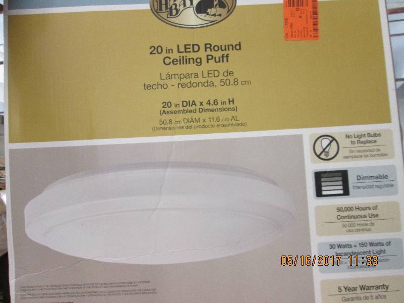 5 hampton bay 20 LED round ceiling...
