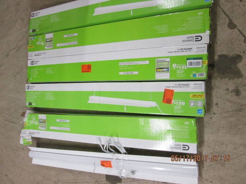 6 commercial electric 4ft LED shop ...