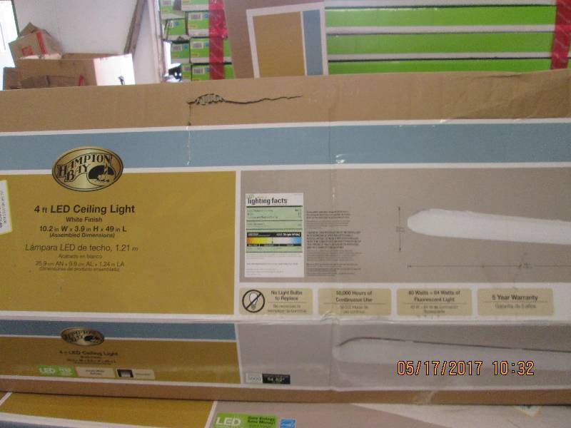 hampton bay 4 foot LED ceiling ligh...