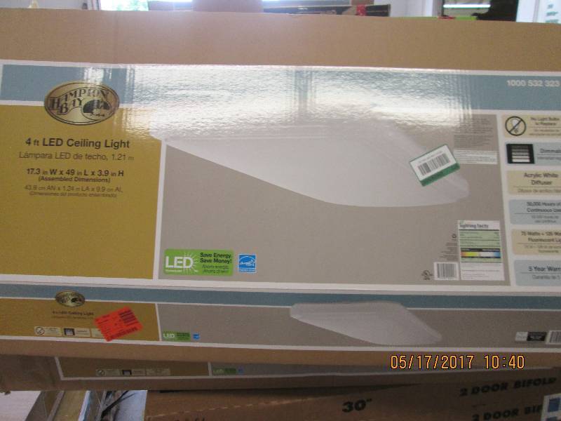 hampton bay 4 foot LED ceiling ligh...