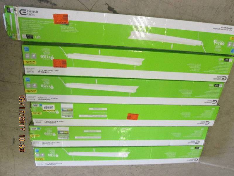 6 commercial electric 4ft LED shop ...