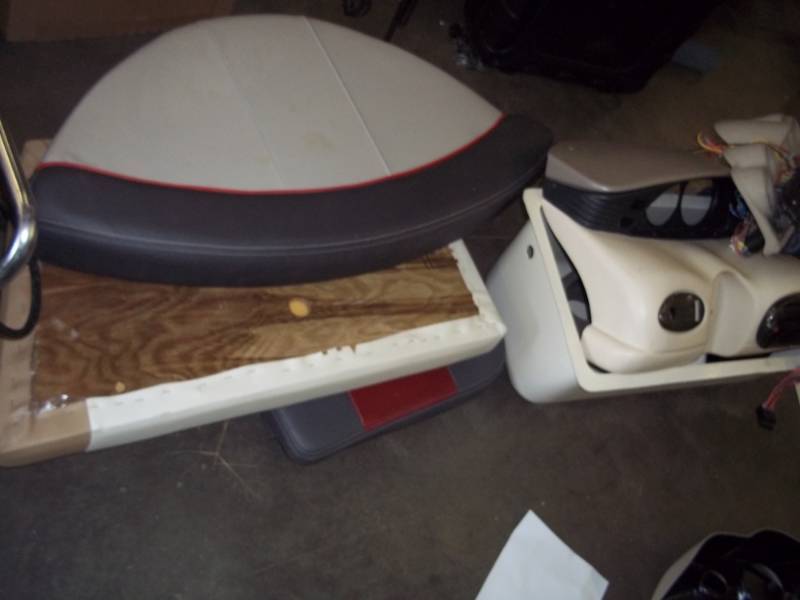 Pontoon Parts including dashboard plates and seat cushions