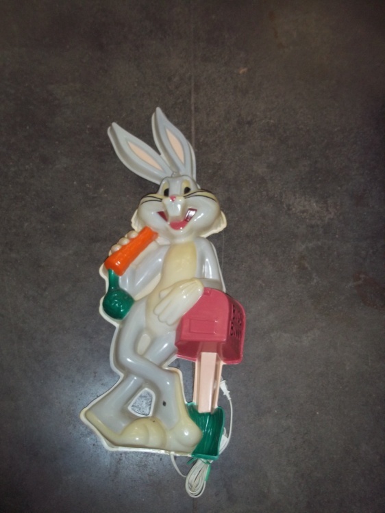 Vintage Lighted Bugs Bunny 3D display