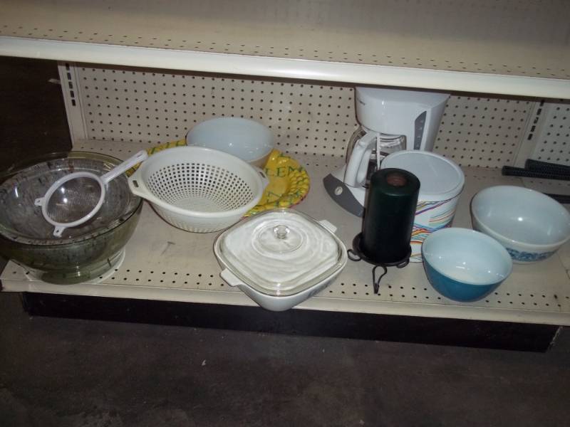 Kitchen Bowls and Coffee Maker