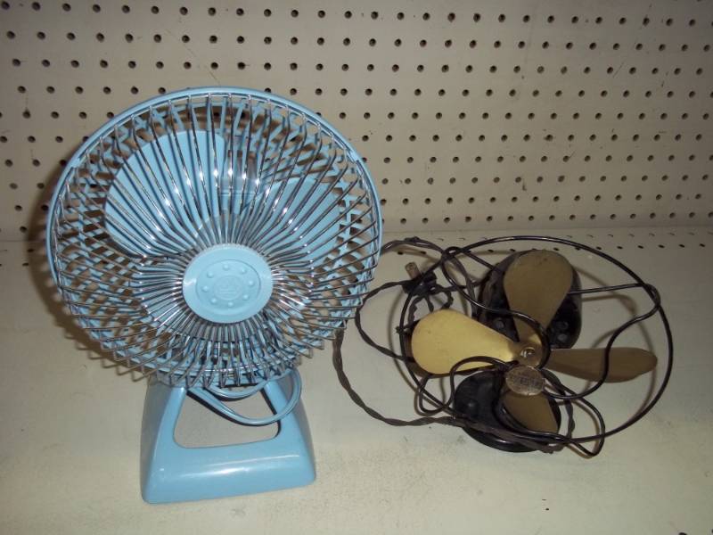 Pair of small fans one Vintage
