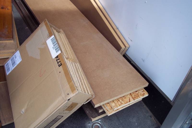 Assorted Lumber, Shelving and wood pieces