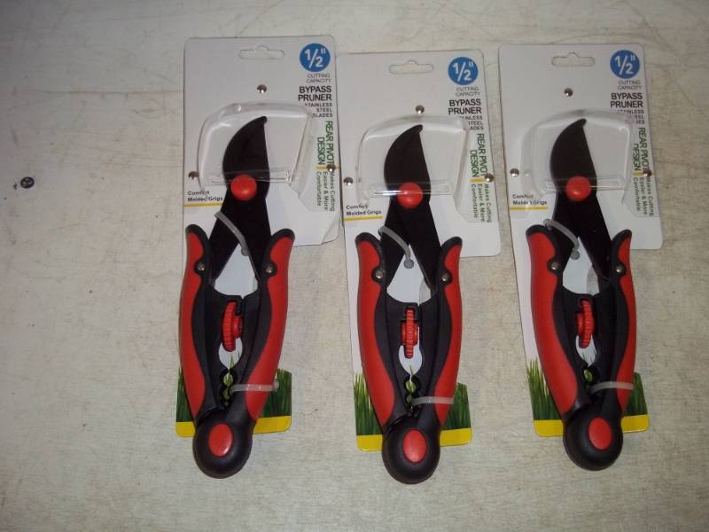 3 Rear Pivot Pruners Stainless steel Blade 12
