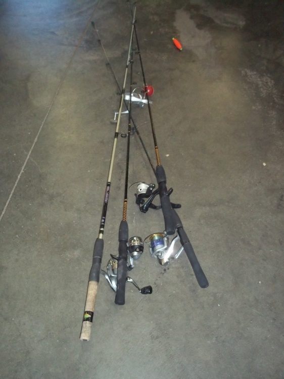 5 Reels and 3 fishing poles