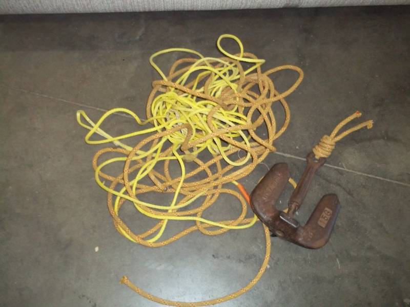 Boat anchor with rope