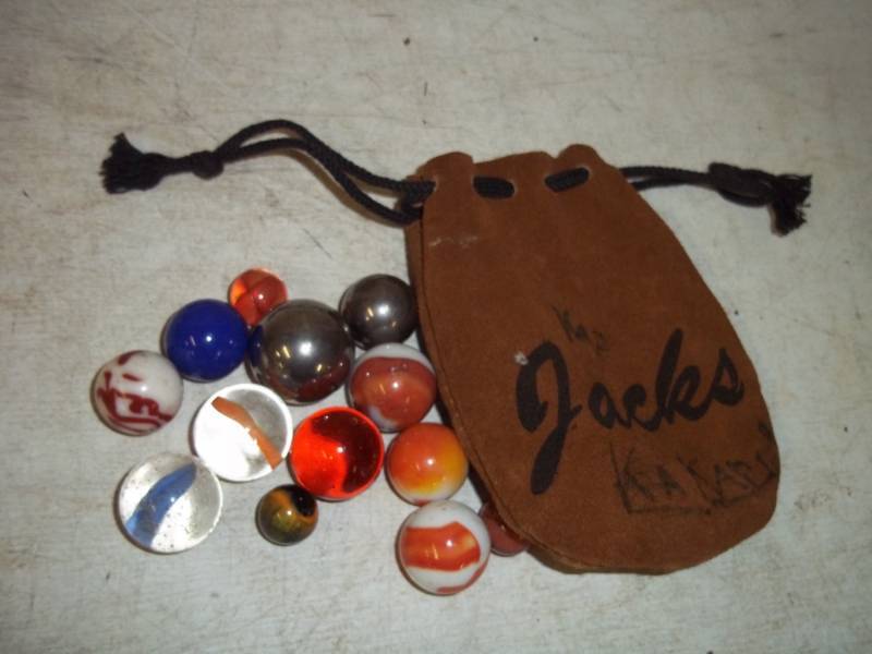 Vintage Marbles with pouch
