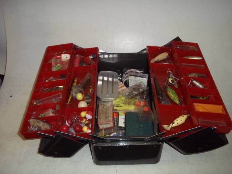 Vintage Tackle Box with Tackle