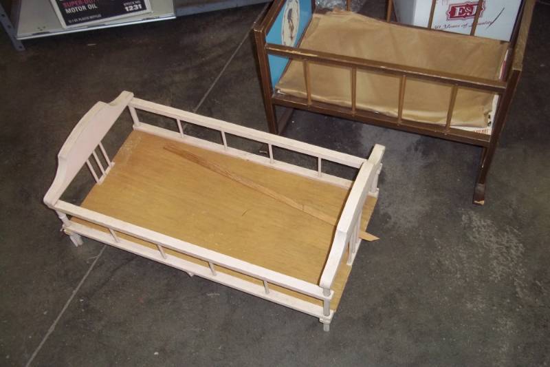 Pair of Vintage Doll Cribs