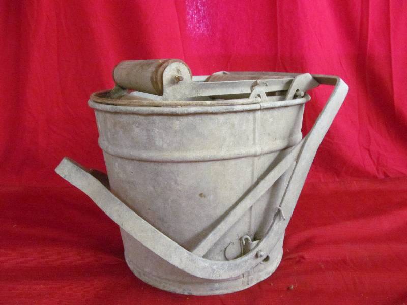 vintage mop bucket