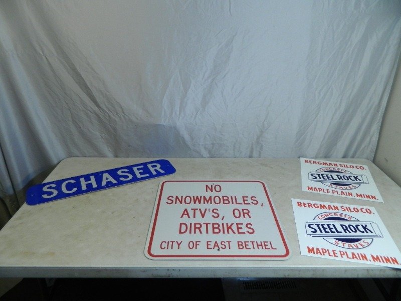 lot 3 image: Metal Signs