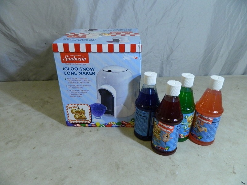 lot 12 image: New Snow Cone Maker with Syrups