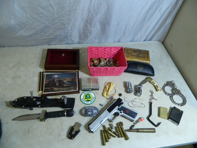 lot 24 image: BB Gun, Agates, Collectibles, and More
