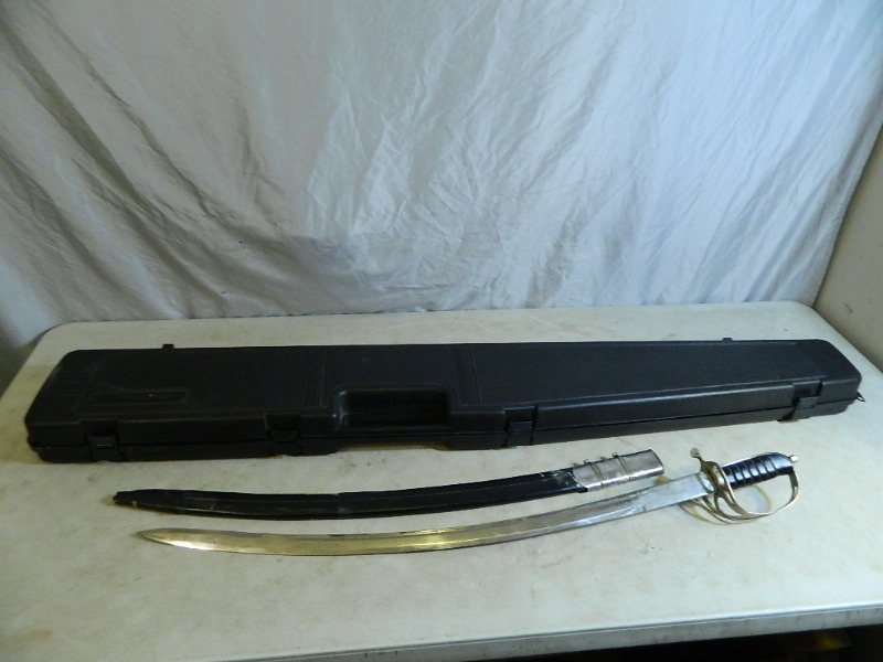 lot 26 image: Hardsided Gun Case and Sword