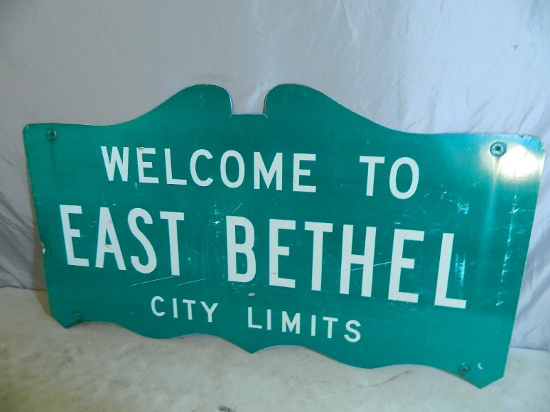 lot 40 image: Metal East Bethel City Sign