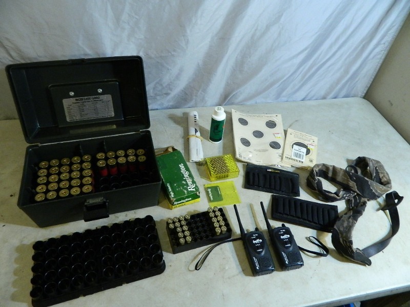 lot 51 image: Ammo, Two Way Radios, Hunting Accessories