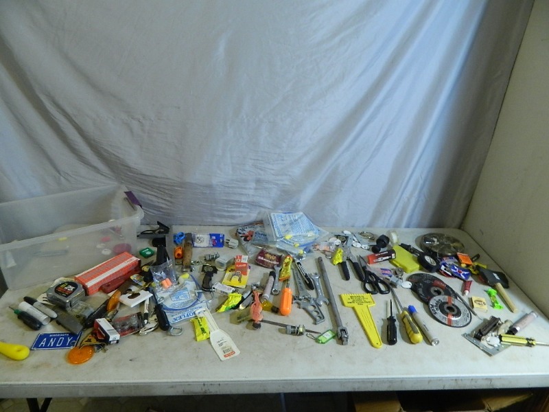 lot 77 image: Assorted Tools, Hardware, Shop Supplies