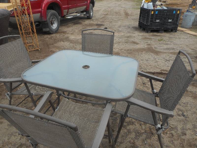 PATIO SET AND 4 CHAIRS