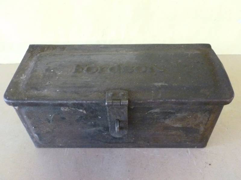 lot 209 image: Vintage Tractor Tool Box