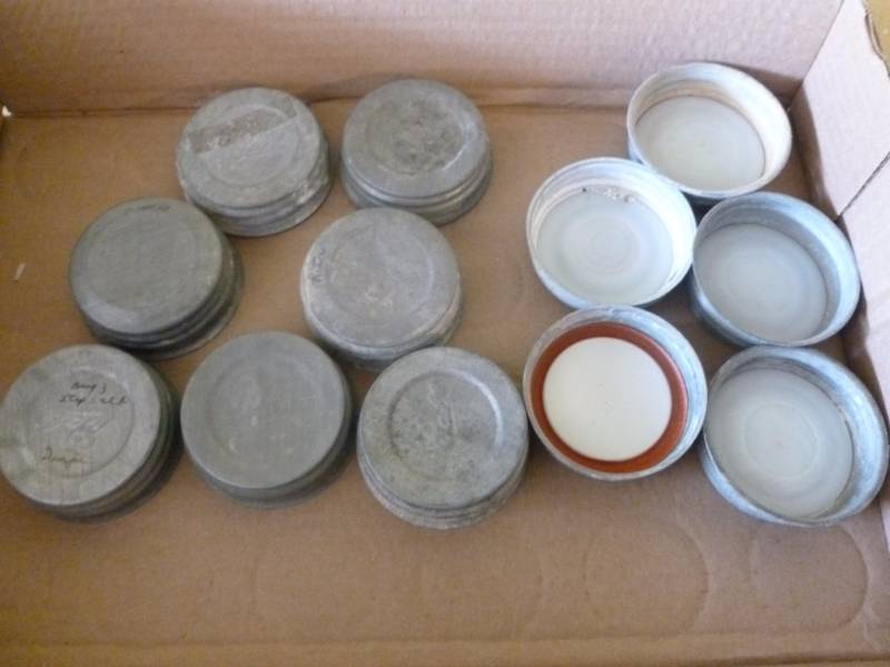 lot 215 image: Vintage Zinc Lids
