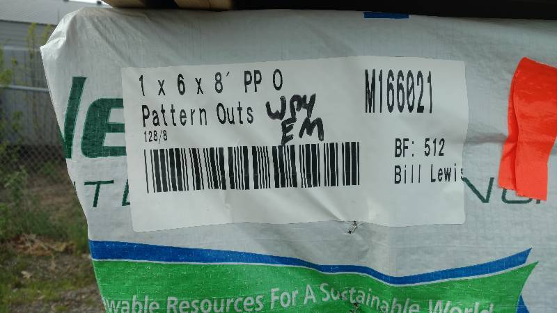 1x6x8 Ponderosa Pine Tongue and Groove