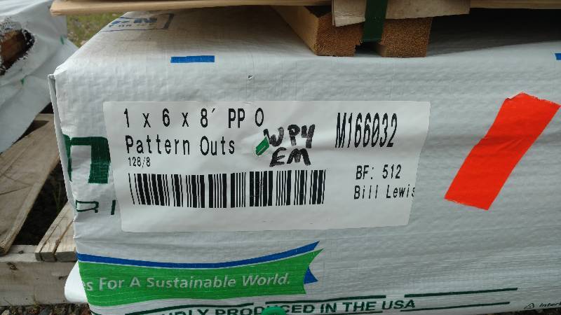 1x6x8 Ponderosa Pine Tongue and Groove