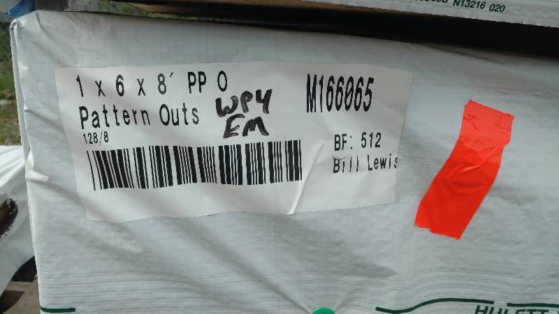 1x6x8 Ponderosa Pine Tongue and Groove