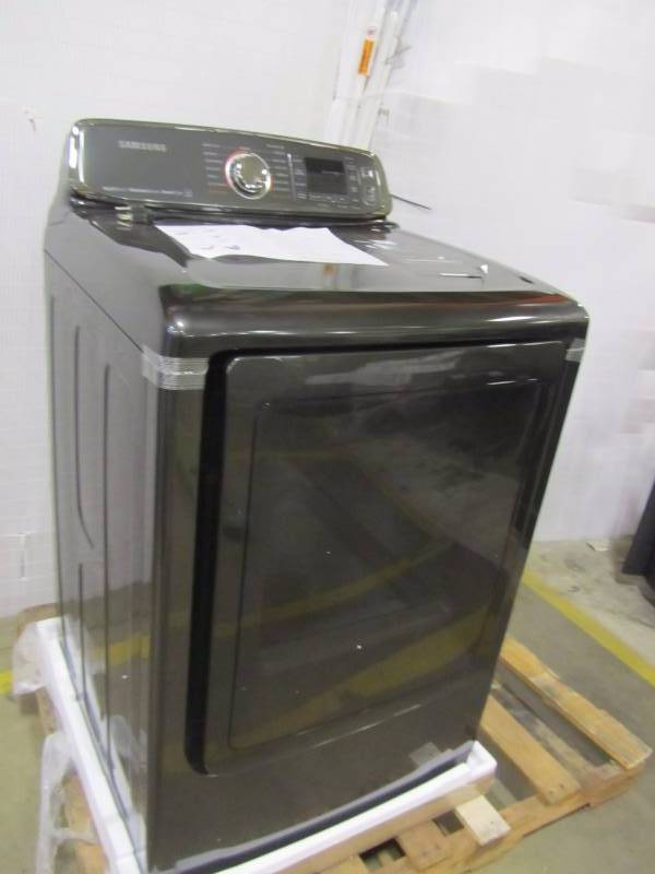 lot 9 image: Samsung 7.4 cu. ft. Gas Dryer with Steam in Black Stainless Steel, ENERGY STAR