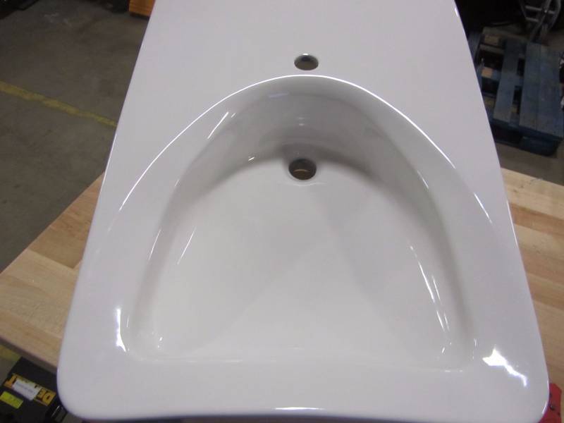 lot 29 image: American Standard Wheelchair Users Wall-Mounted Bathroom Sink in White