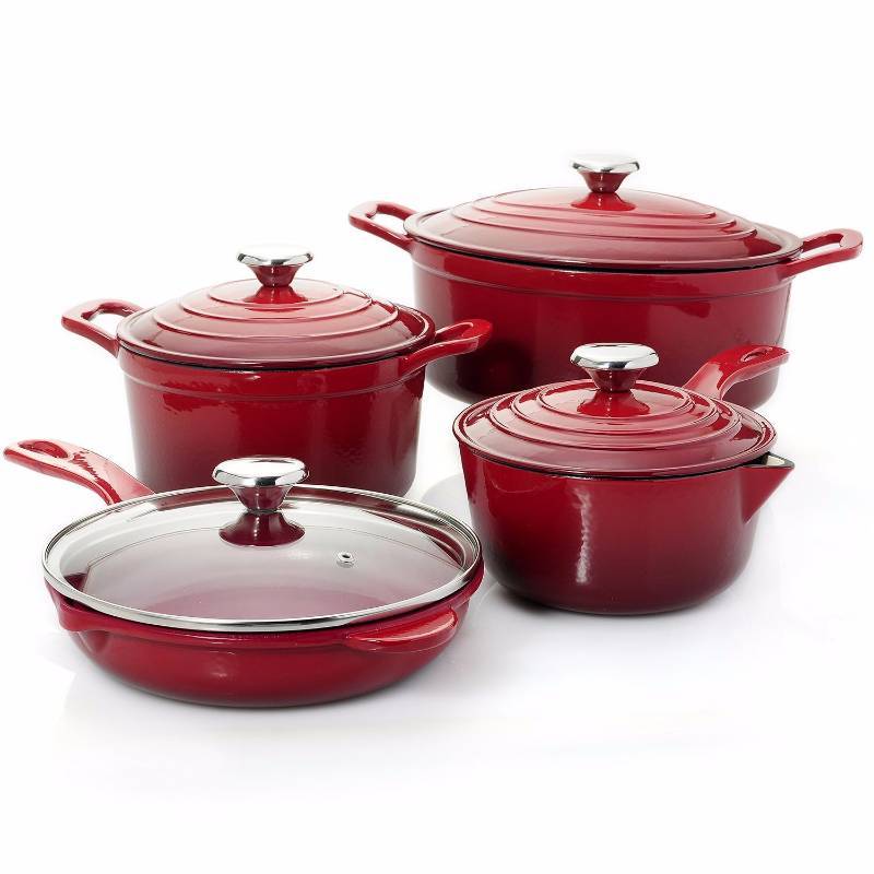 lot 23 image: Cooks Companion Enameled Cast Iron 8-Piece Cookware Set (yellow)
