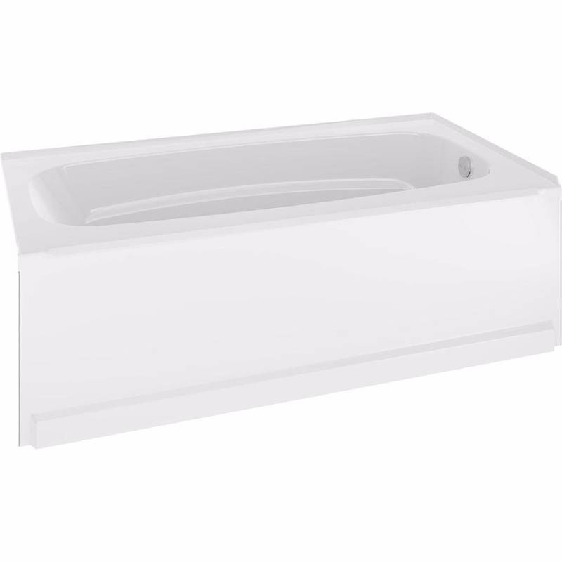 lot 20 image: Delta Classic 400 5 ft. Right-Hand Drain Soaking Tub in High Gloss White