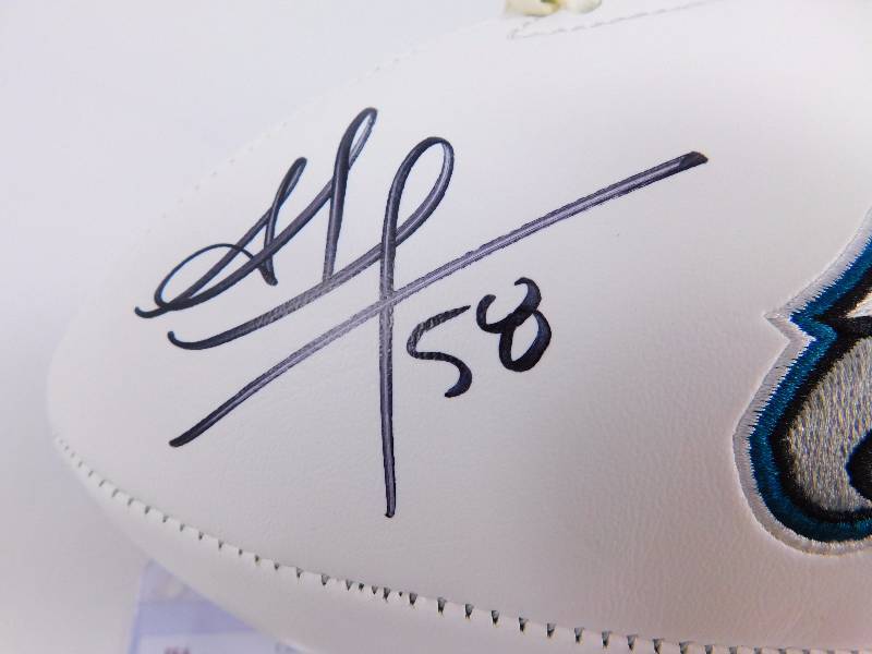 Autographed Jordan Hicks Eagles Football
