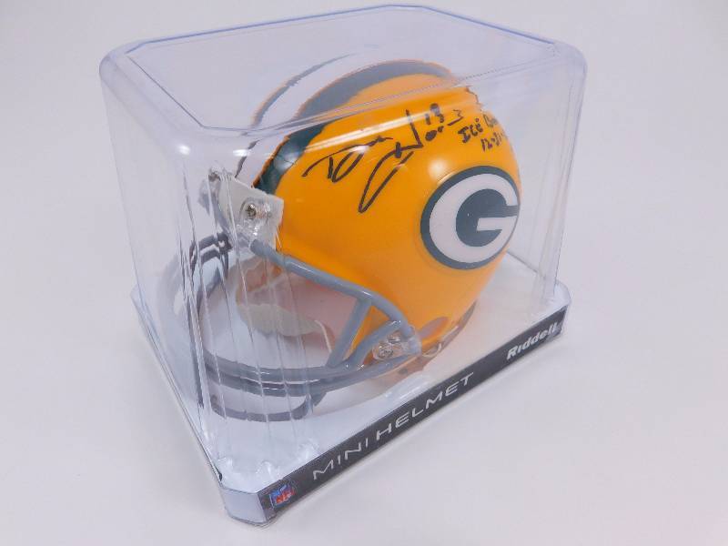 Autographed Don Horn Mini Football Helmet
