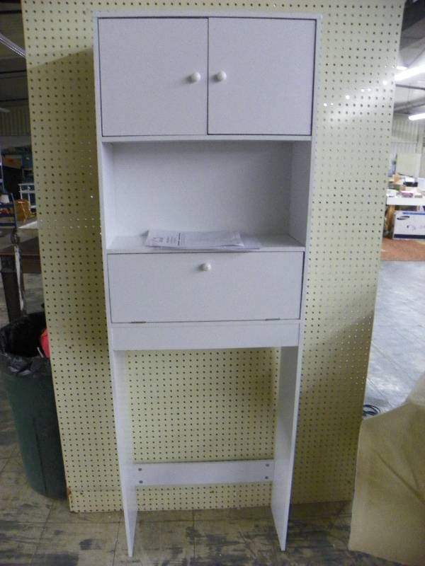 ALCOVE  Bathroom  CABINET, WHITE 24 WIDE X 71 TALL X 9 DEEP , MSRP $59.99